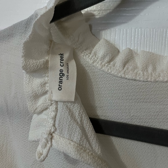 Orange Creek Elegant White Blouse - Picture 3 of 4